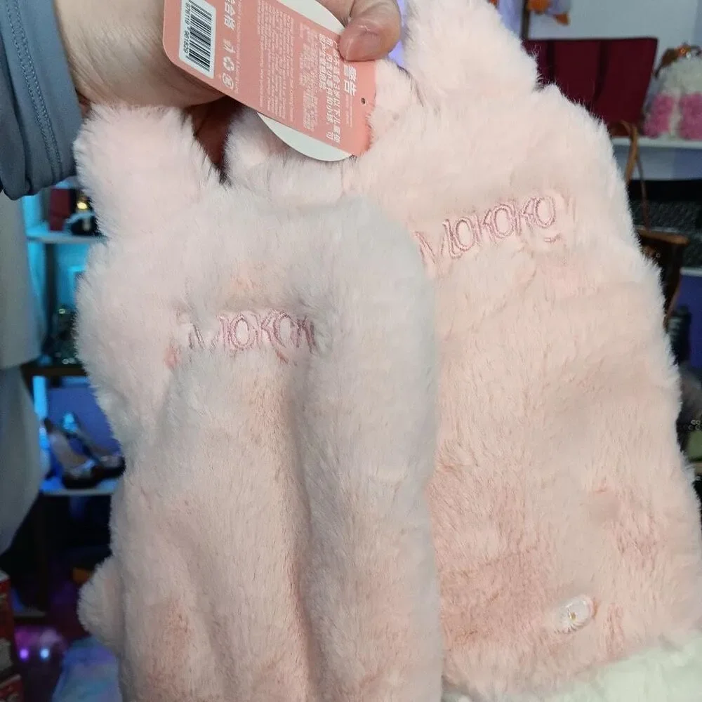Pop Mart Pop Land Mokoko Furry Winter Pink Gloves